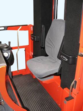 Optional fold down seat doubles as back support when standing