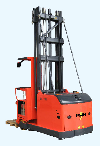 Counter-balanced 3 wheel order picking turret fork lift