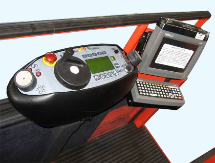 Twist grip control console with RF data terminal